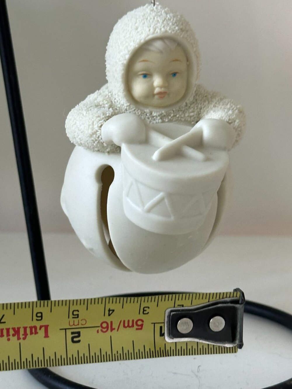 DEPARTMENT 56 SNOW BABY WITH DRUM FIGURINE BELL ORNAMENT